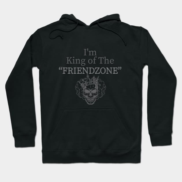 I'm The King og The FRIENDZONE,Skull King Crown Hoodie by The Street